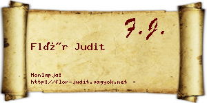 Flór Judit névjegykártya